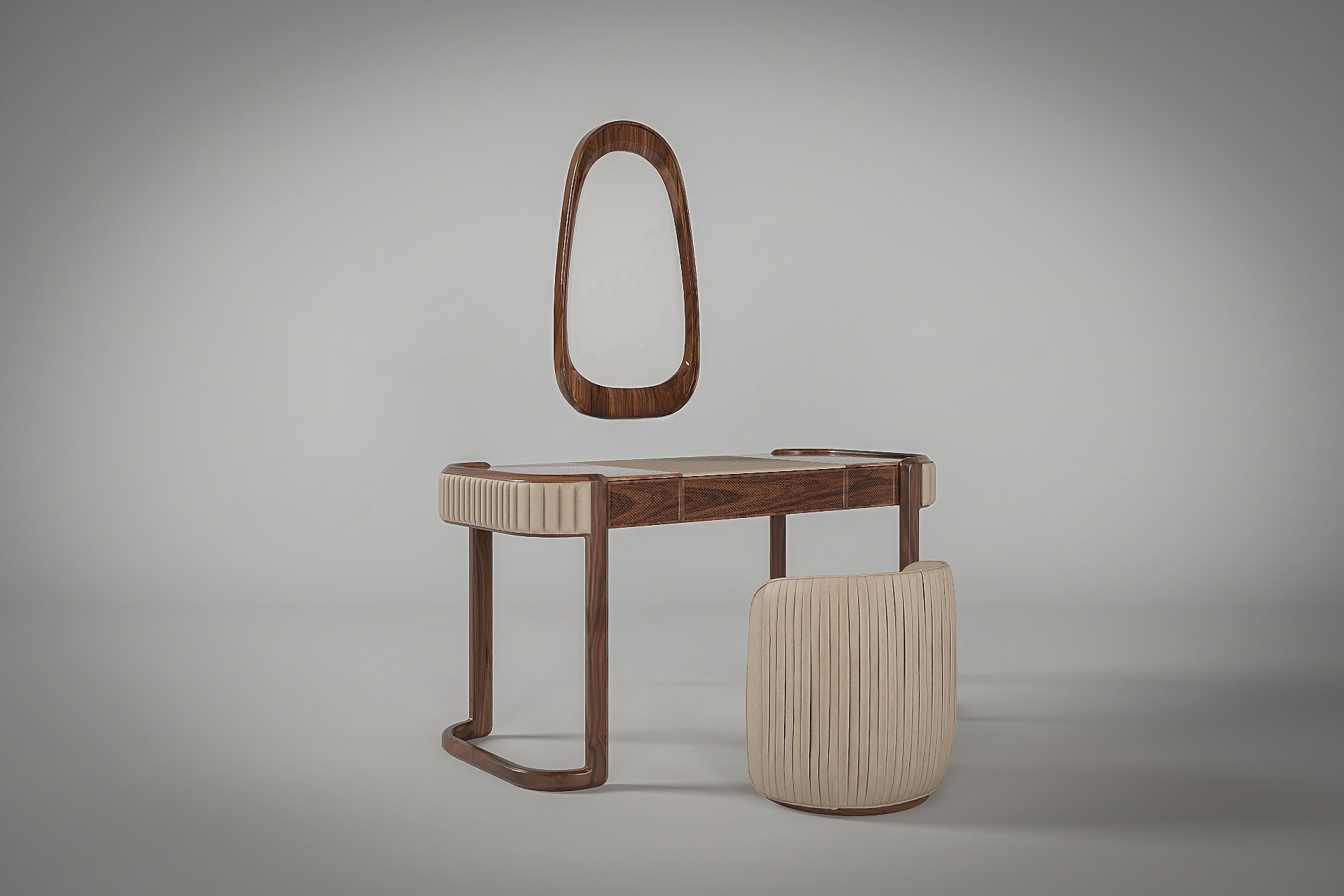 Bàn trang điểm gỗ đẹp hiện đại làm từ gỗ tự nhiên cao cấp sang trọng